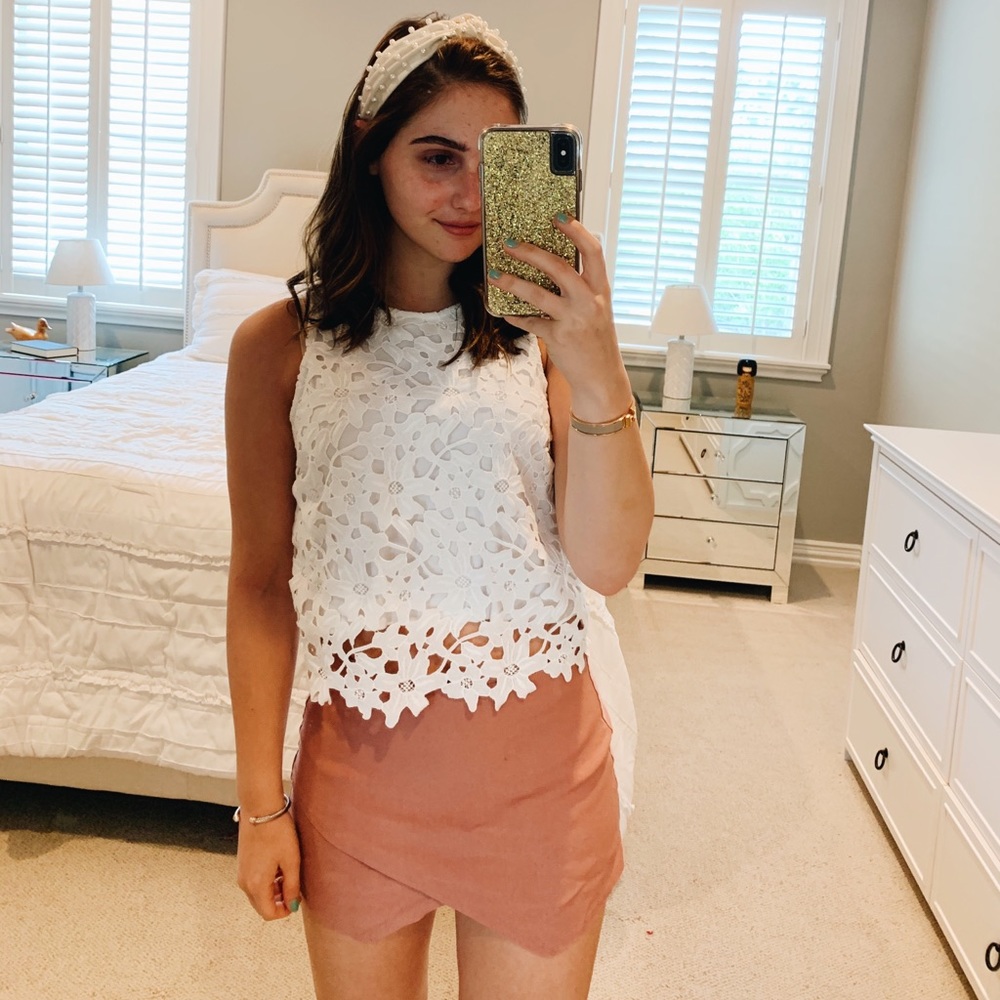 White Floral Top